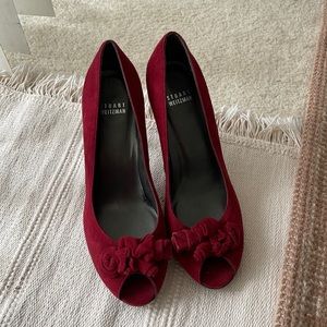 Stuart Weitzman Red Suede Heels